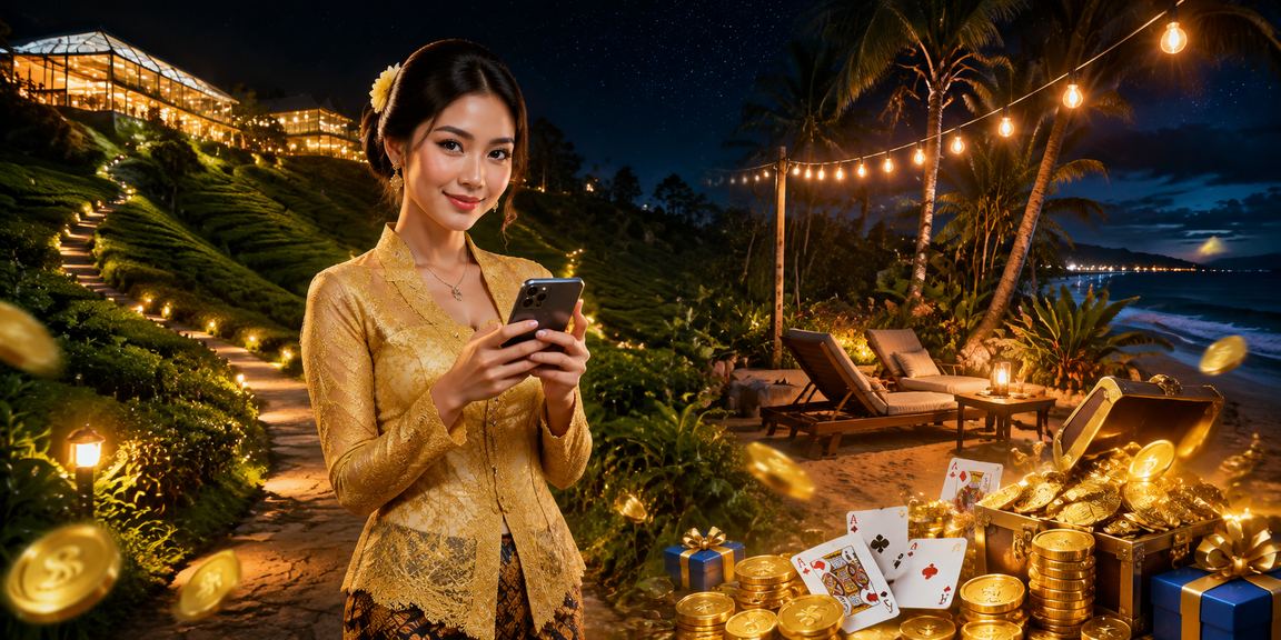 Pemain wanita berbaju kebaya Malaysia menggunakan platform taruhan pada peranti mudah alih